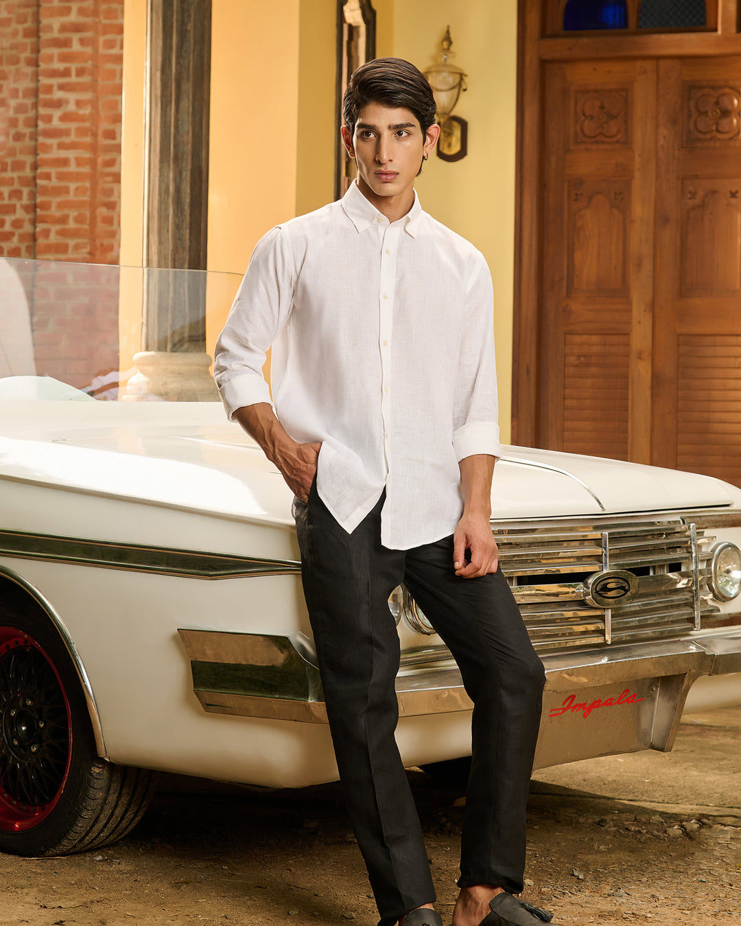 White Classic Shirt - 100% Linen