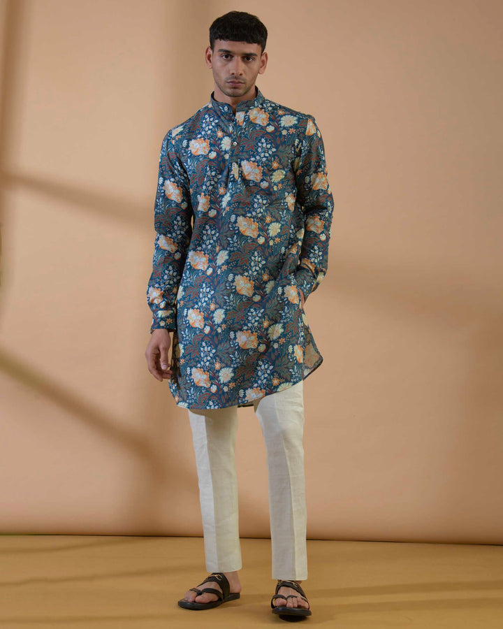 Dianne Blue - 100% Linen Kurta