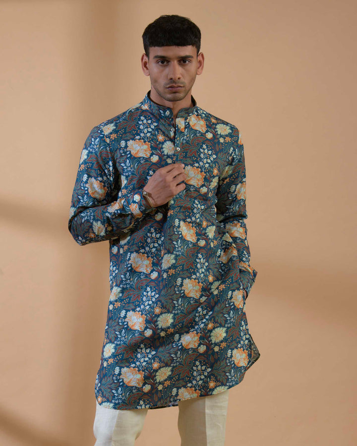 Dianne Blue - 100% Linen Kurta