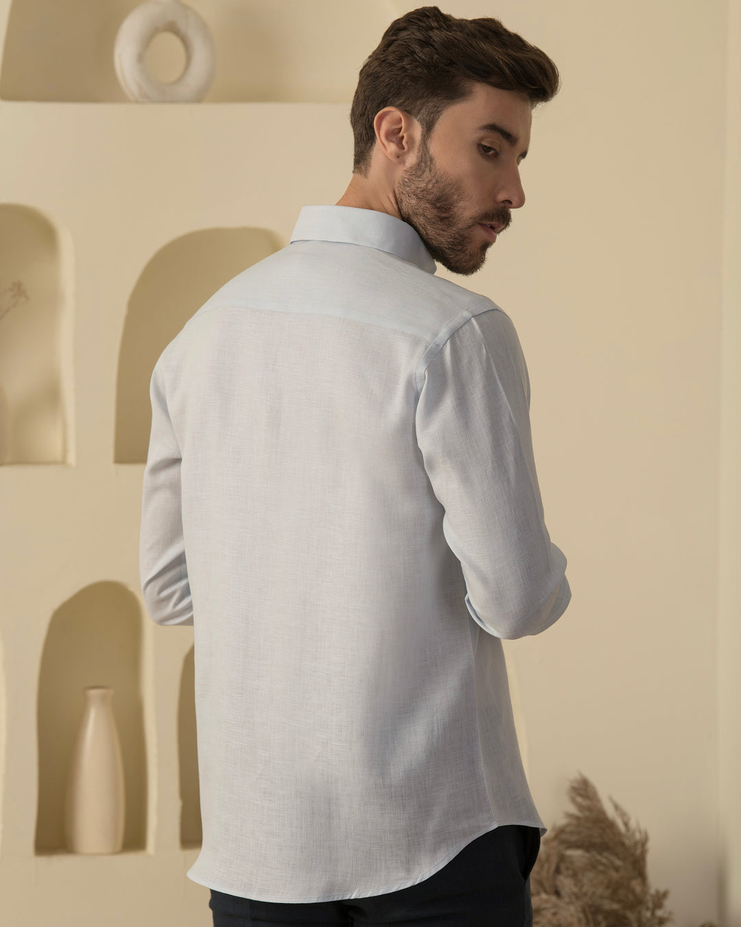 Sky Blue Shirt - 100% Linen