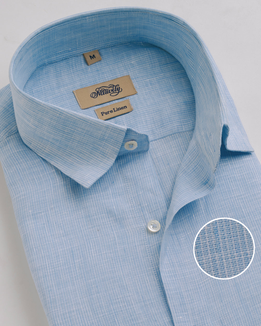 Blue Check Shirt - 100% Linen