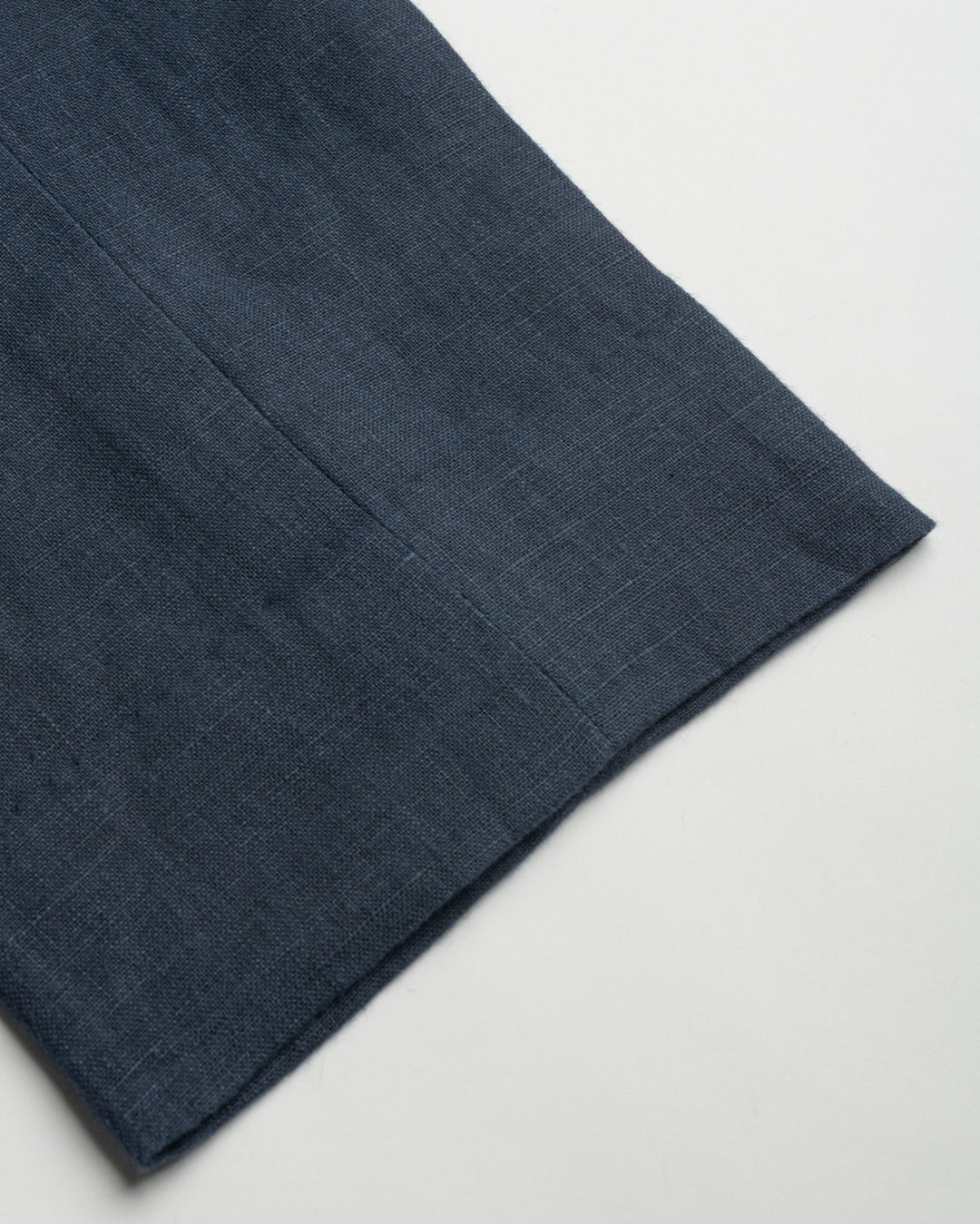 100% LINEN - TROUSER - NAVY