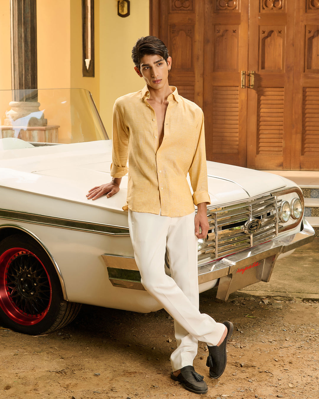 Mustard Shirt - 100% Linen