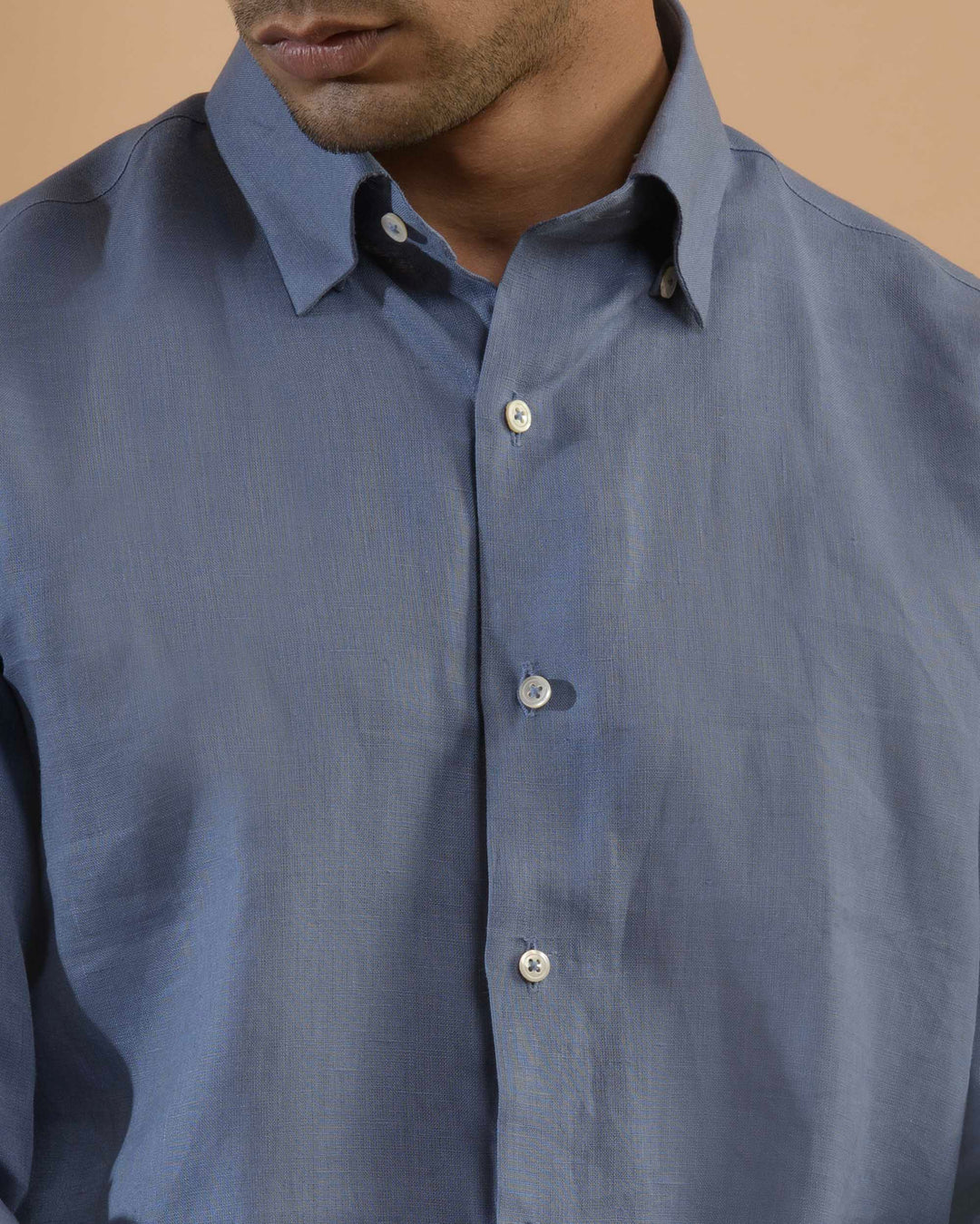 Shuttle Blue Shirt - 100% Linen