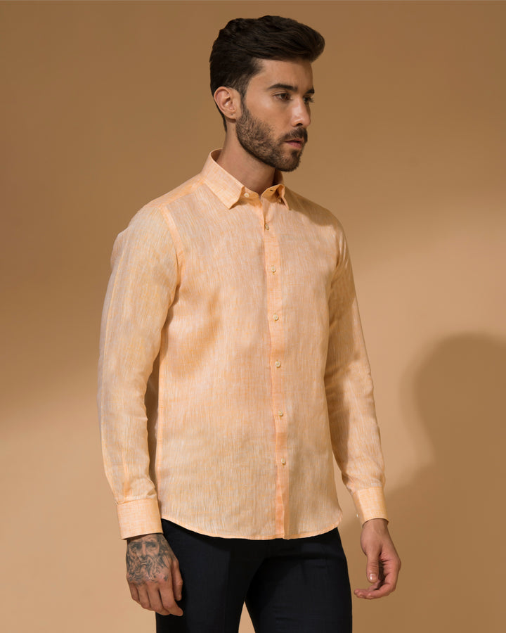 Light Peach Shirt - 100% Linen