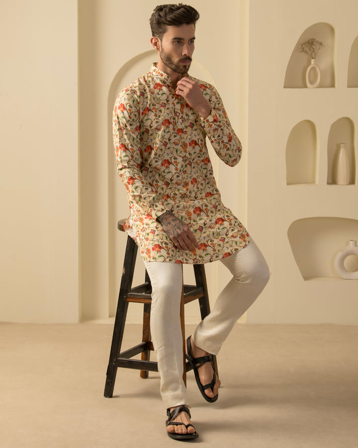 Sorrell Brown - 100% Linen Kurta